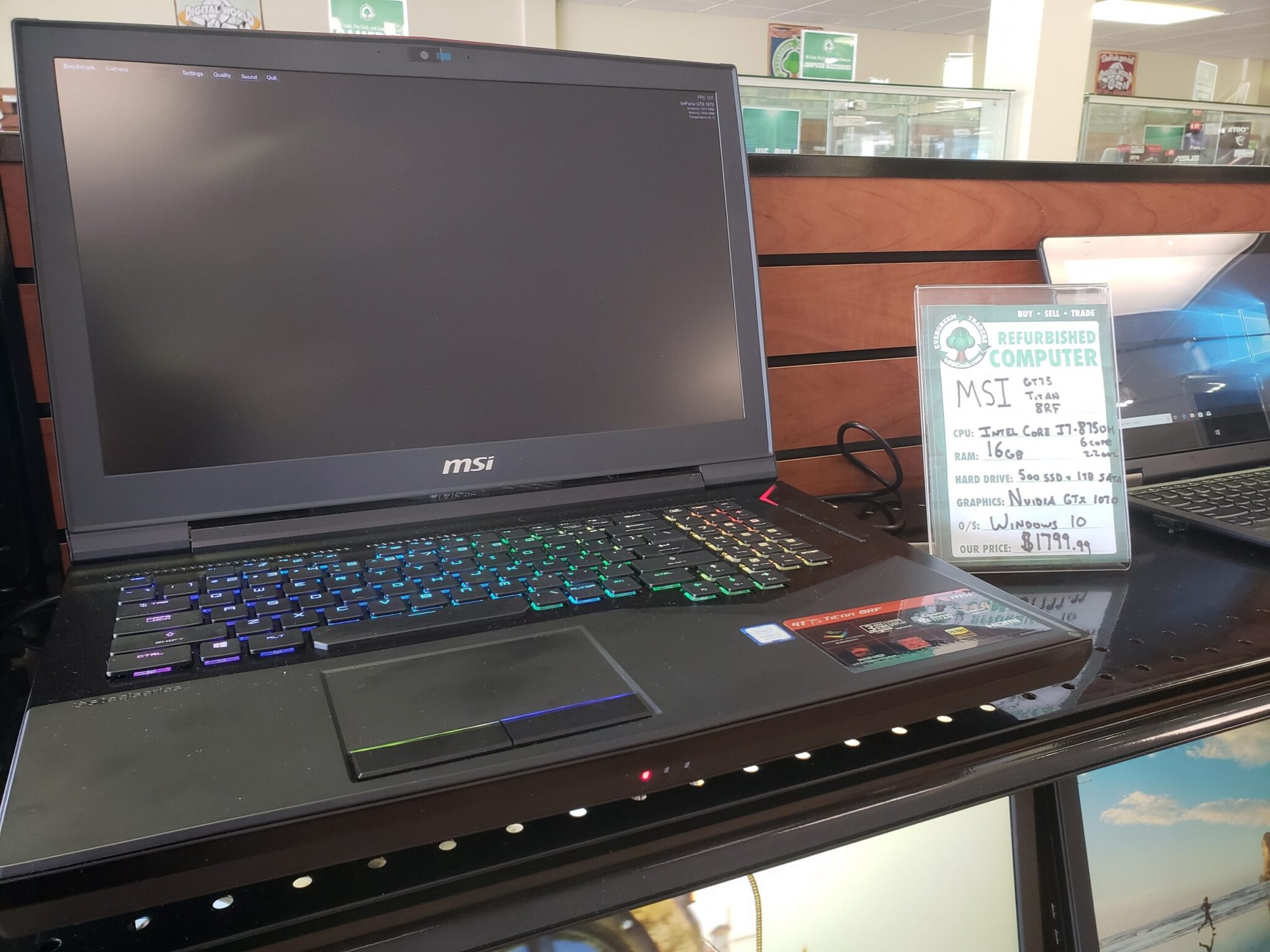 Evergreen Traders has a sick gaming laptop!