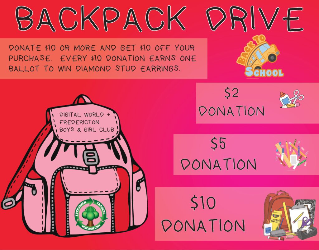 Back to School Backpack and School Supply Drive Evergreen Traders