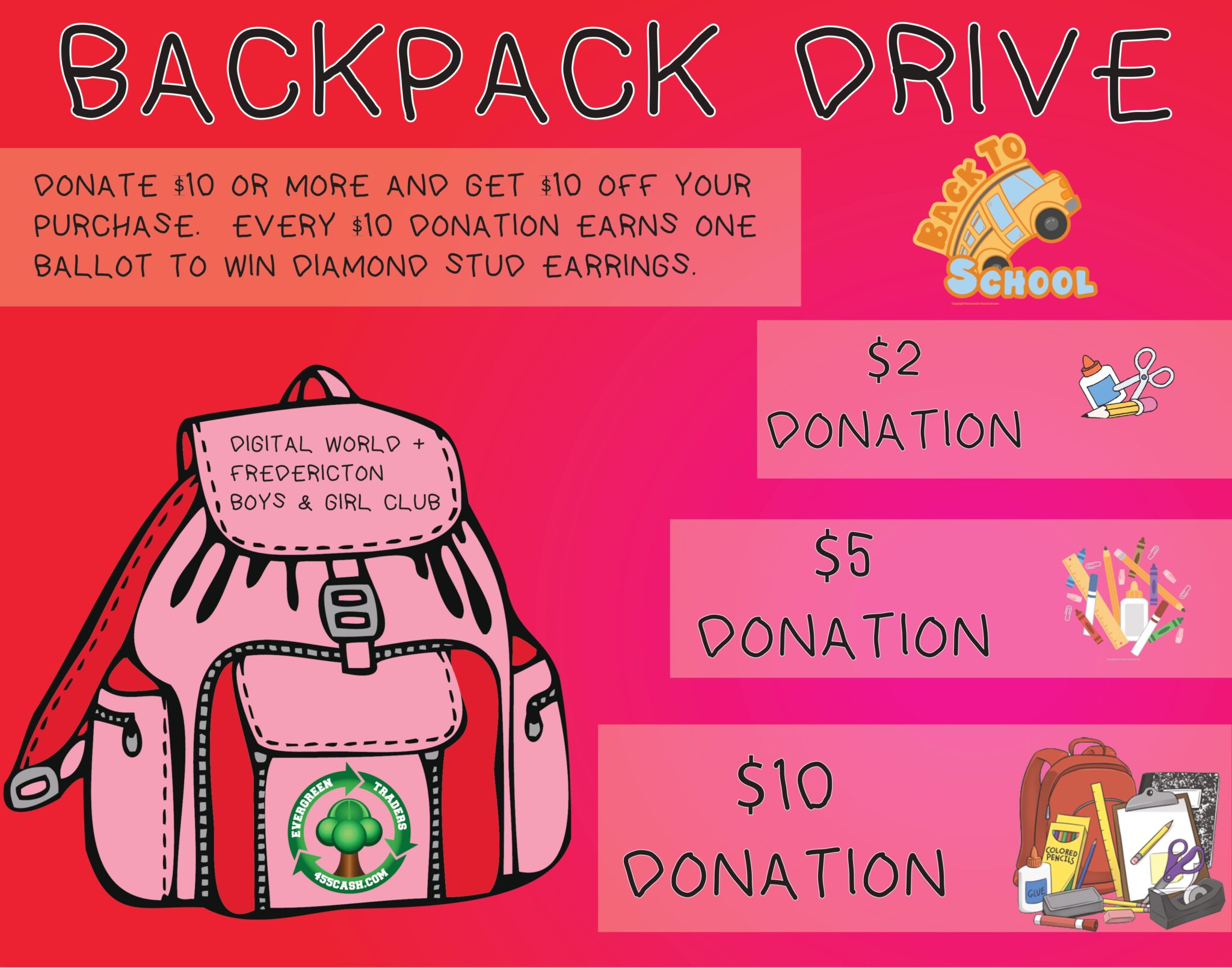 Our Backpack Drive Is Still On!