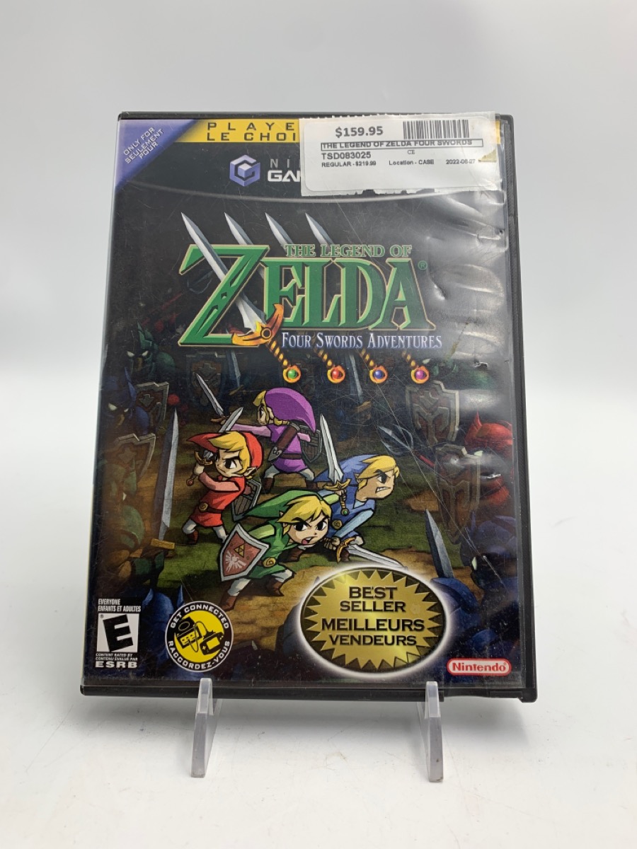 Tues June 28 – Gamecube Game Legend of Zelda Four Swords Adventures – $159