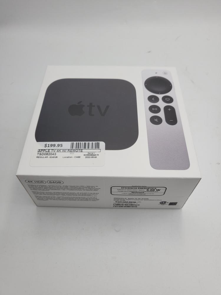 Mon June 6 – Apple TV 4K w/box and remote – $199