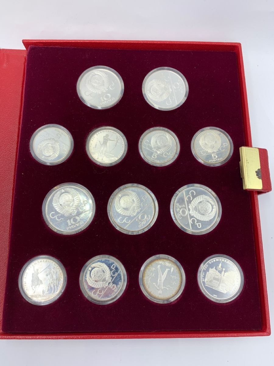 Fri Sept 23 – 1980 Moscow Olympics Silver Coin Set from USSR – $699