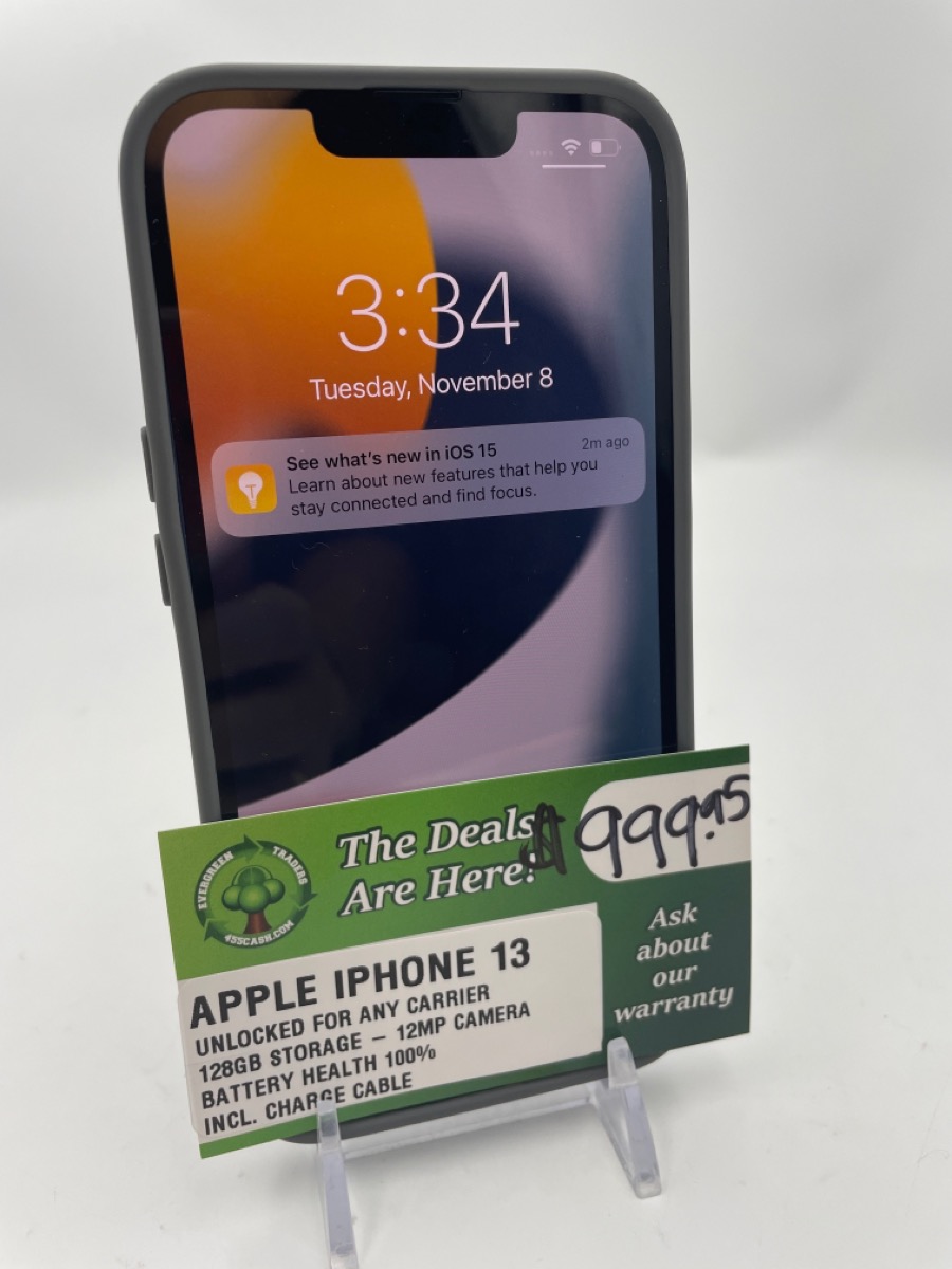 Thurs Nov 10 – Apple IPhone 13 Unlocked – $849