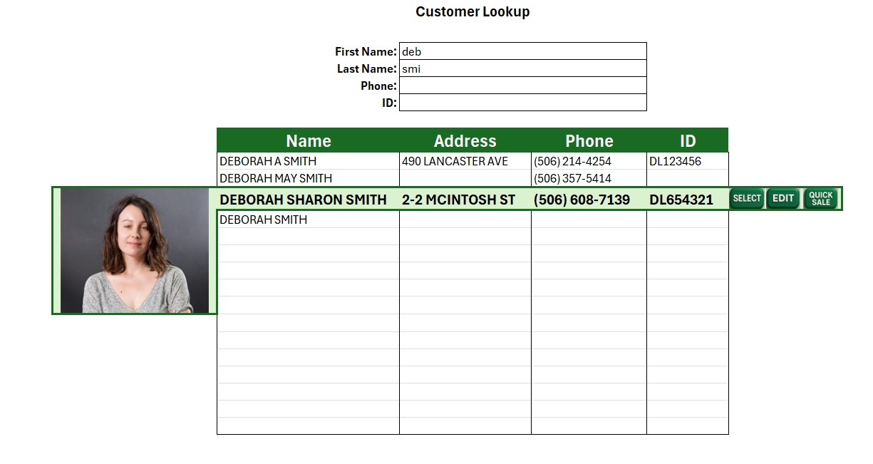 Customer Lookup Dashboard