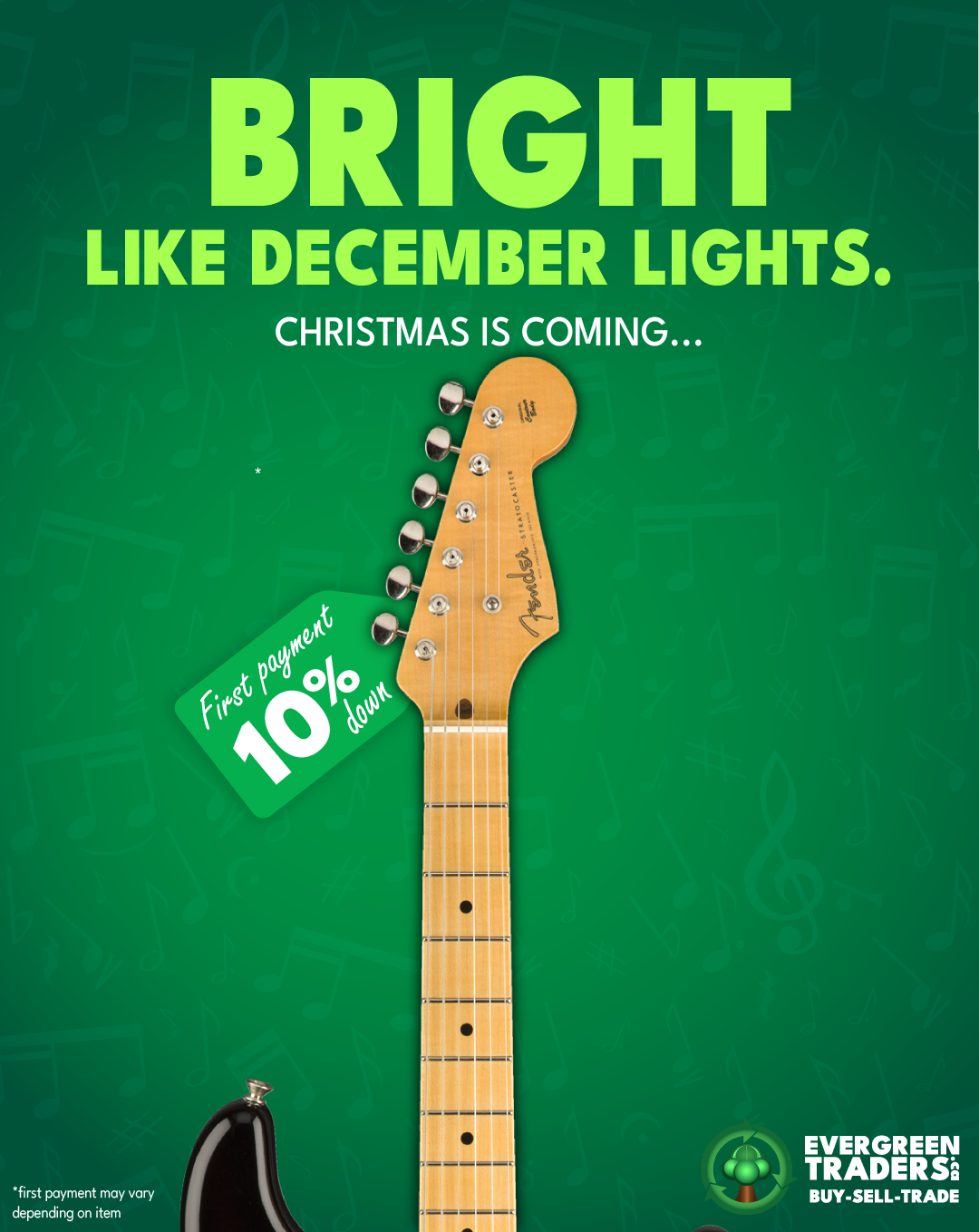 Layaway for Christmas at Evergreen Traders: first payment only 10% down