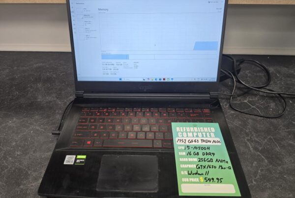 MSI GF63 Thin 10SC: i5-10500H, 16GB DDR4, 256GB NVMe, GTX 1650 Max-q Windows 11
