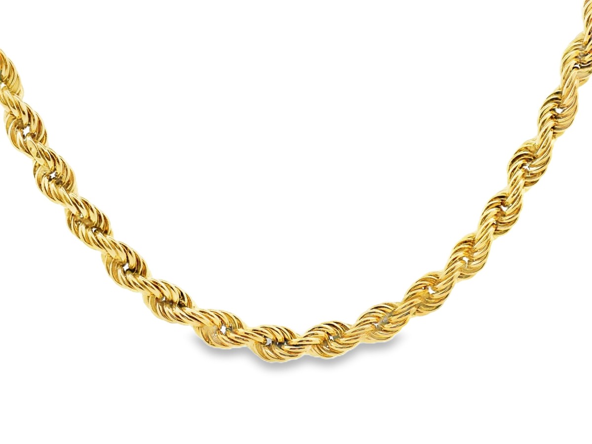 Wednesday Oct 21 – 30″ Gold Rope Chain: 24.86G 10K-Y/G – $2,199